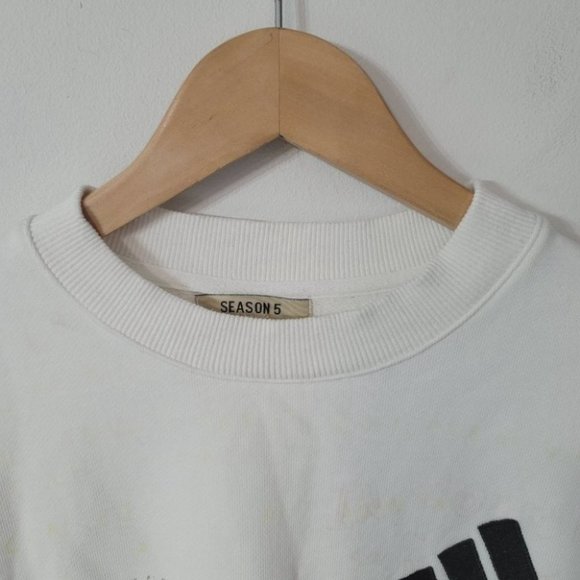 Yeezy Cream Sweatshirt with Black Details - Picture 3 of 10